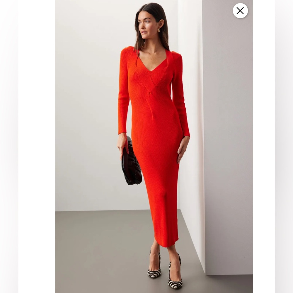 BOSS Famelina Dress in Red, Size: M